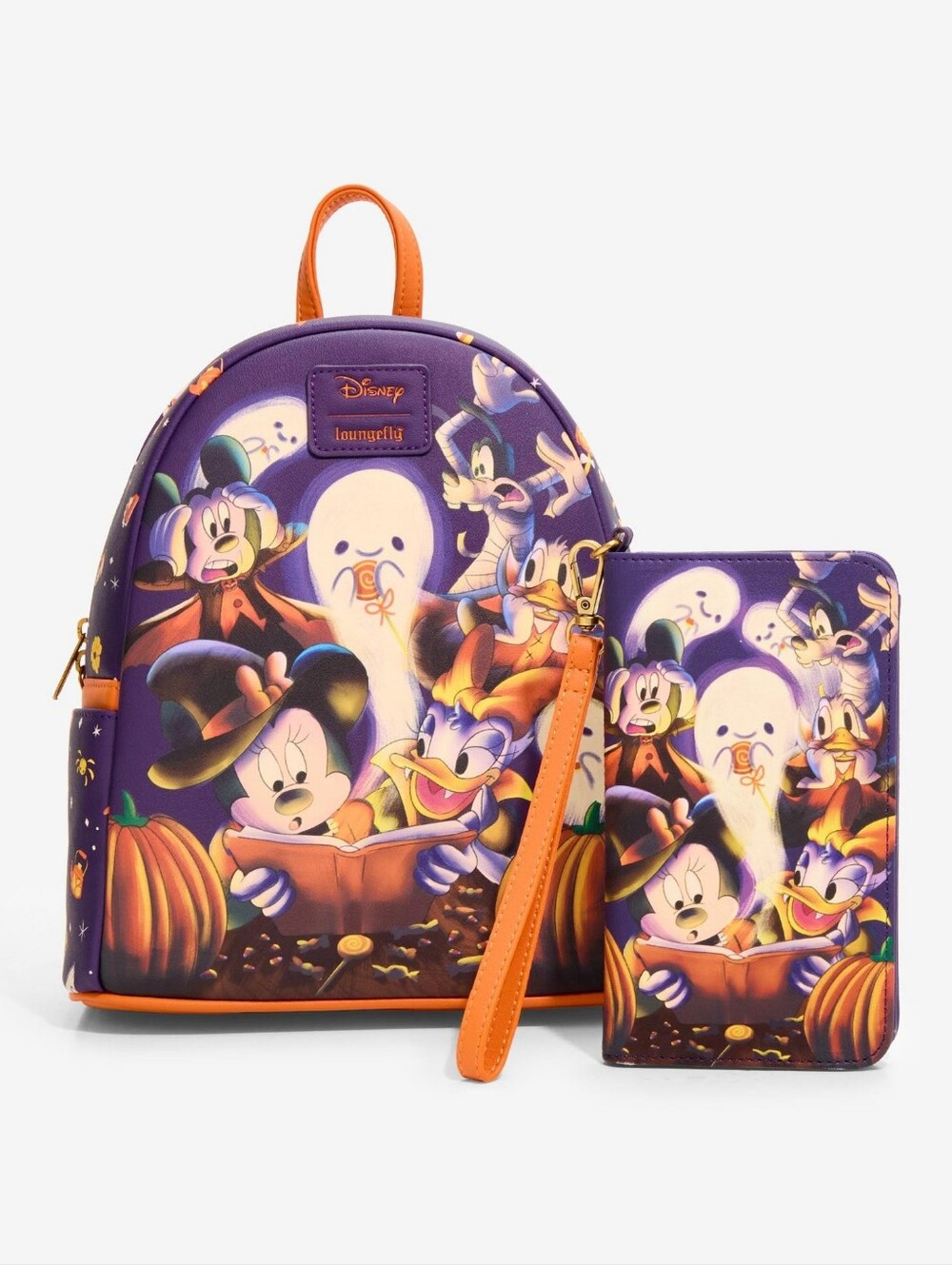 Brand New! Loungefly Disney Halloween Ghost Story Mini Backpack +Wallet